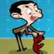 Mr Bean joue avec un nounours